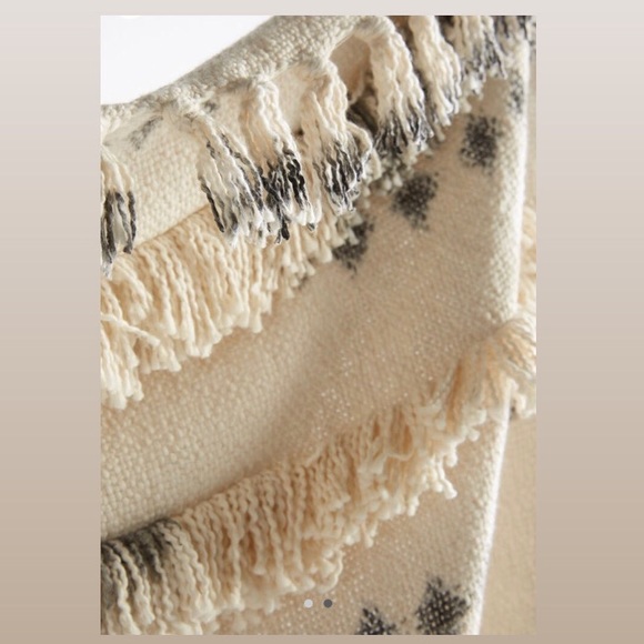 Anthropologie Fringe Throw Blanket ✨ New! - Picture 3 of 5